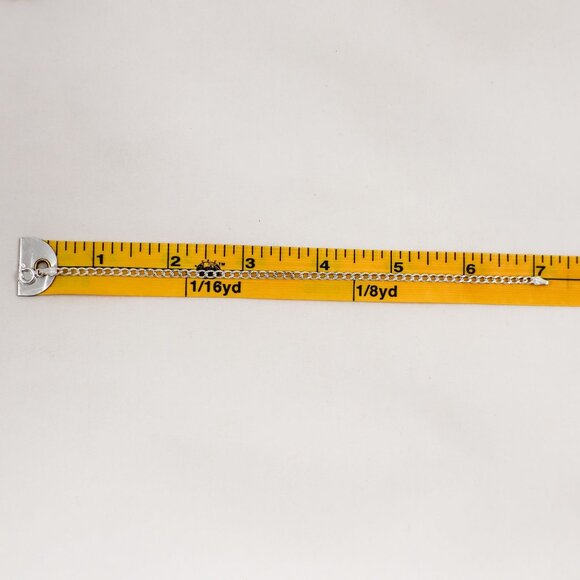 VTG 925 Sterling Silver Bracelet 7in Curb Chain 3mm Milor Italy 3.2g - Picture 8 of 11